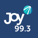 Logo with white text "Joy 99.3" and a stylized blue and white circular sunburst design on a dark blue background, evoking the fresh appeal of smart closet storage or modern closet concepts. Closet Concepts of Grand Rapids